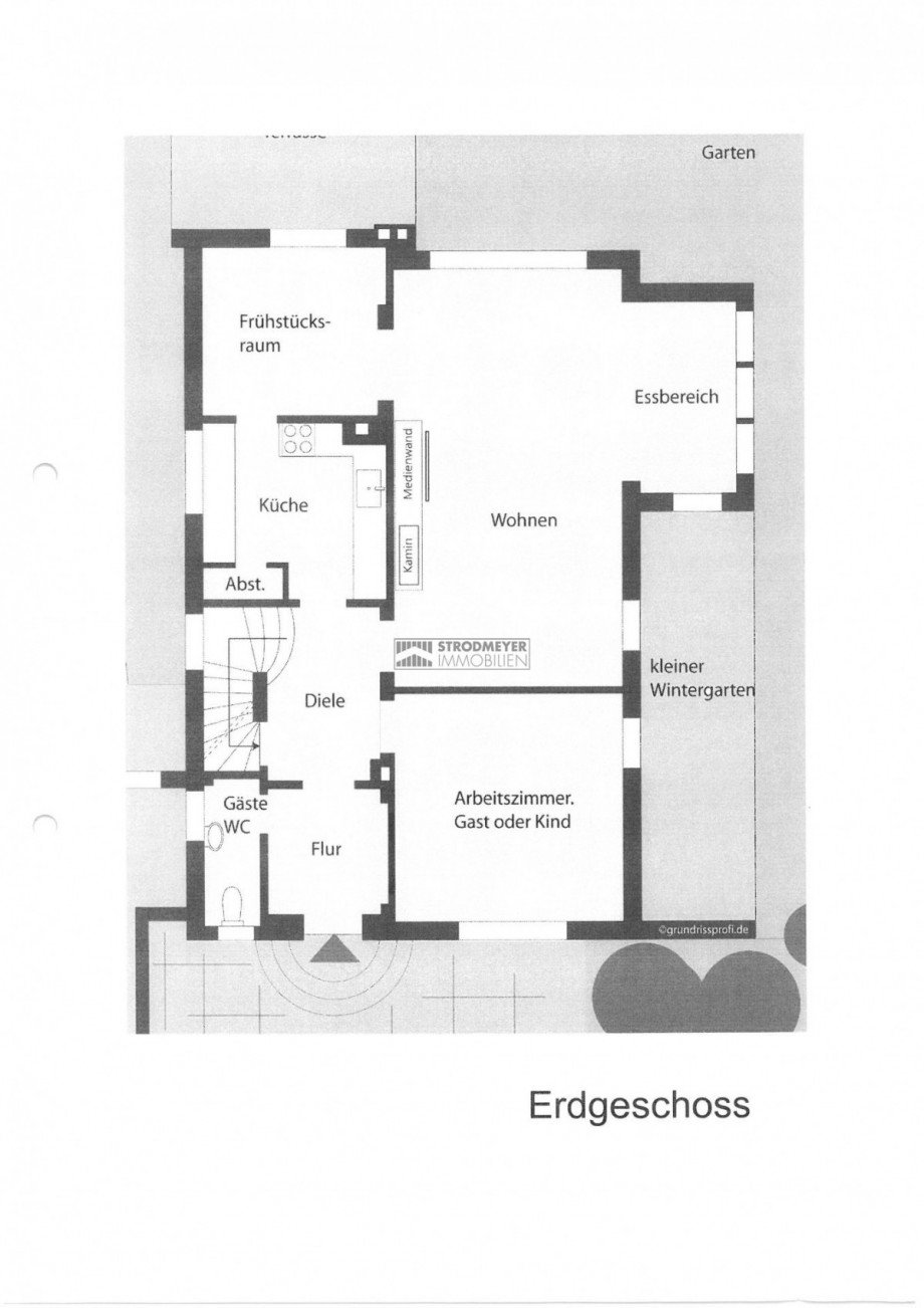 Grundriss Erdgeschoss Einfamilienhaus Hagen