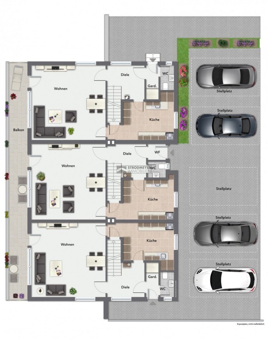 Grundriss Erdgeschoss Mehrfamilienhaus Wetter