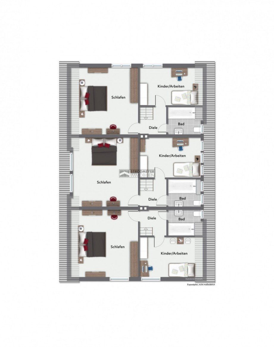 Grundriss Dachgeschoss Mehrfamilienhaus Wetter
