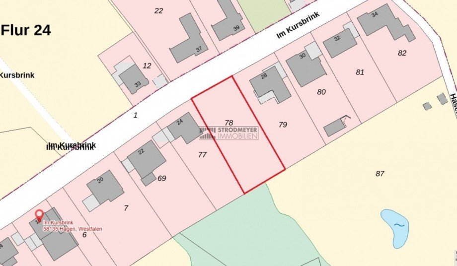 Flurkarte Wohngrundst�ck Hagen