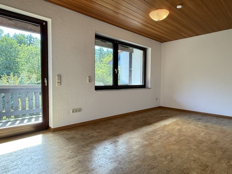Schlafzimmer mit Blick ins Gr�ne Doppelhaush�lfte Herdecke