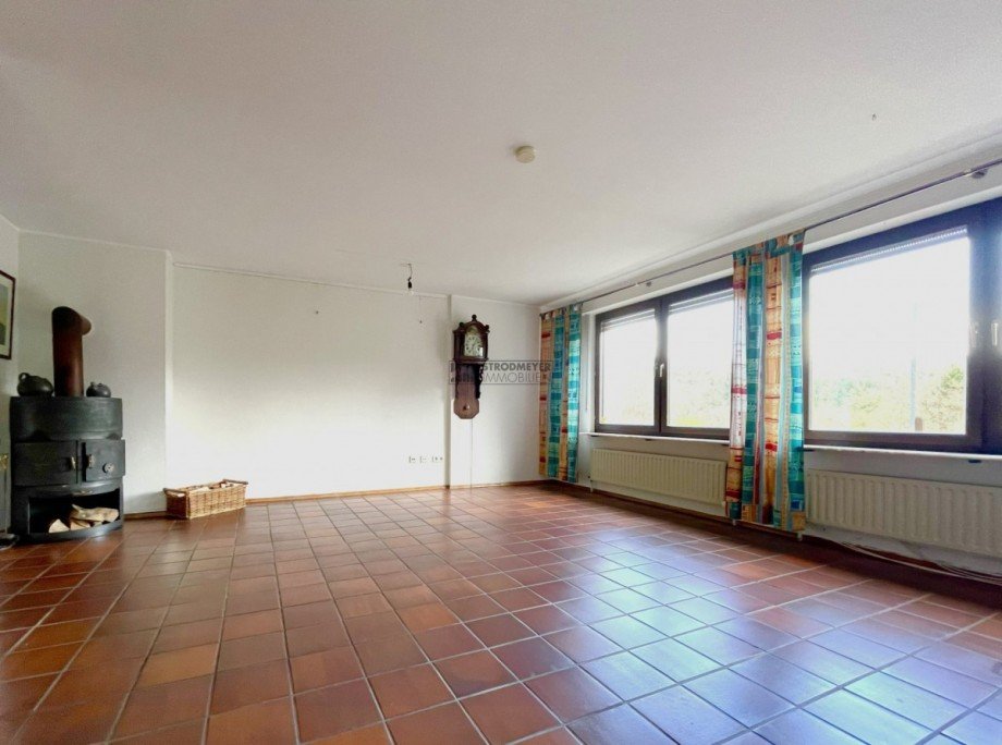 Wohnzimmer mit Kamin Doppelhaush�lfte Hagen