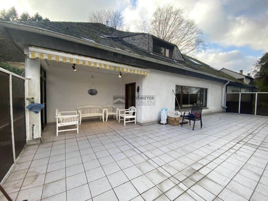 Terrasse Einfamilienhaus Wetter