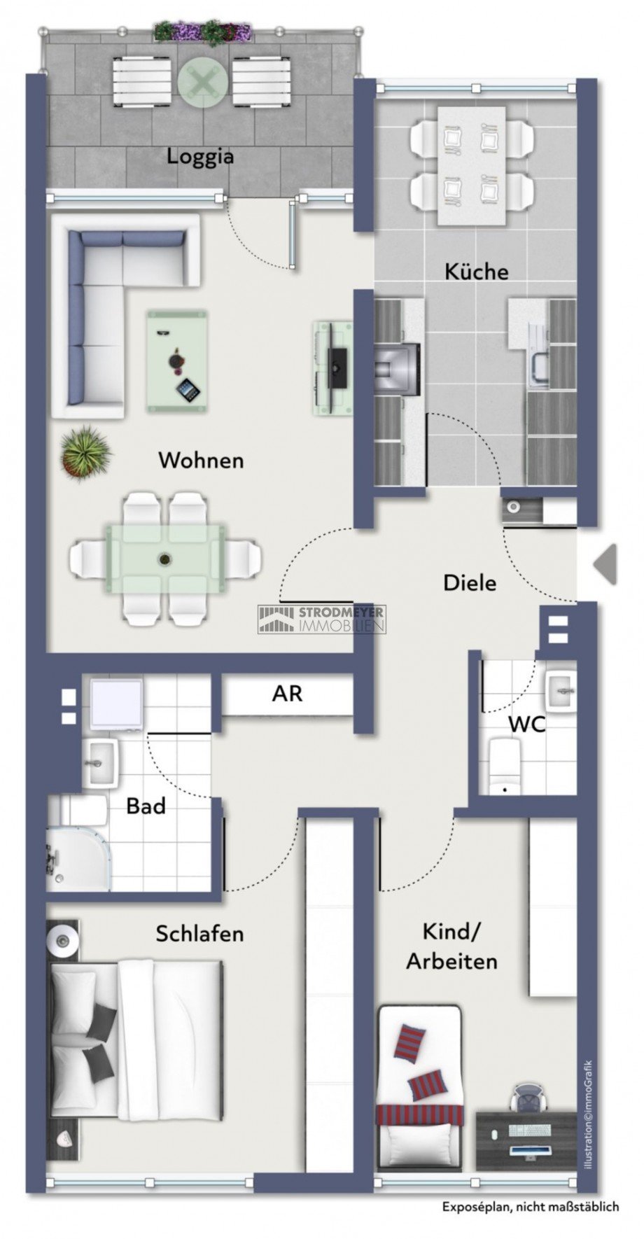 2 Obergeschoss Etagenwohnung Herdecke