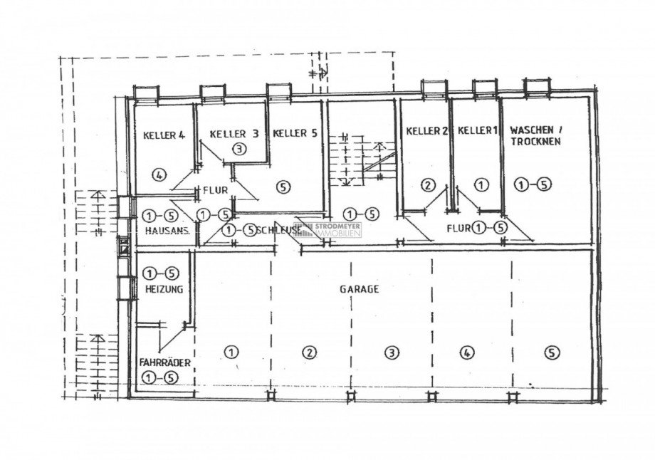 Kellergrundriss Etagenwohnung Herdecke