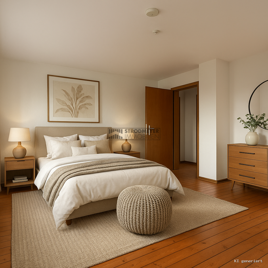 Schlafzimmer m�bliert Doppelhaush�lfte Hagen