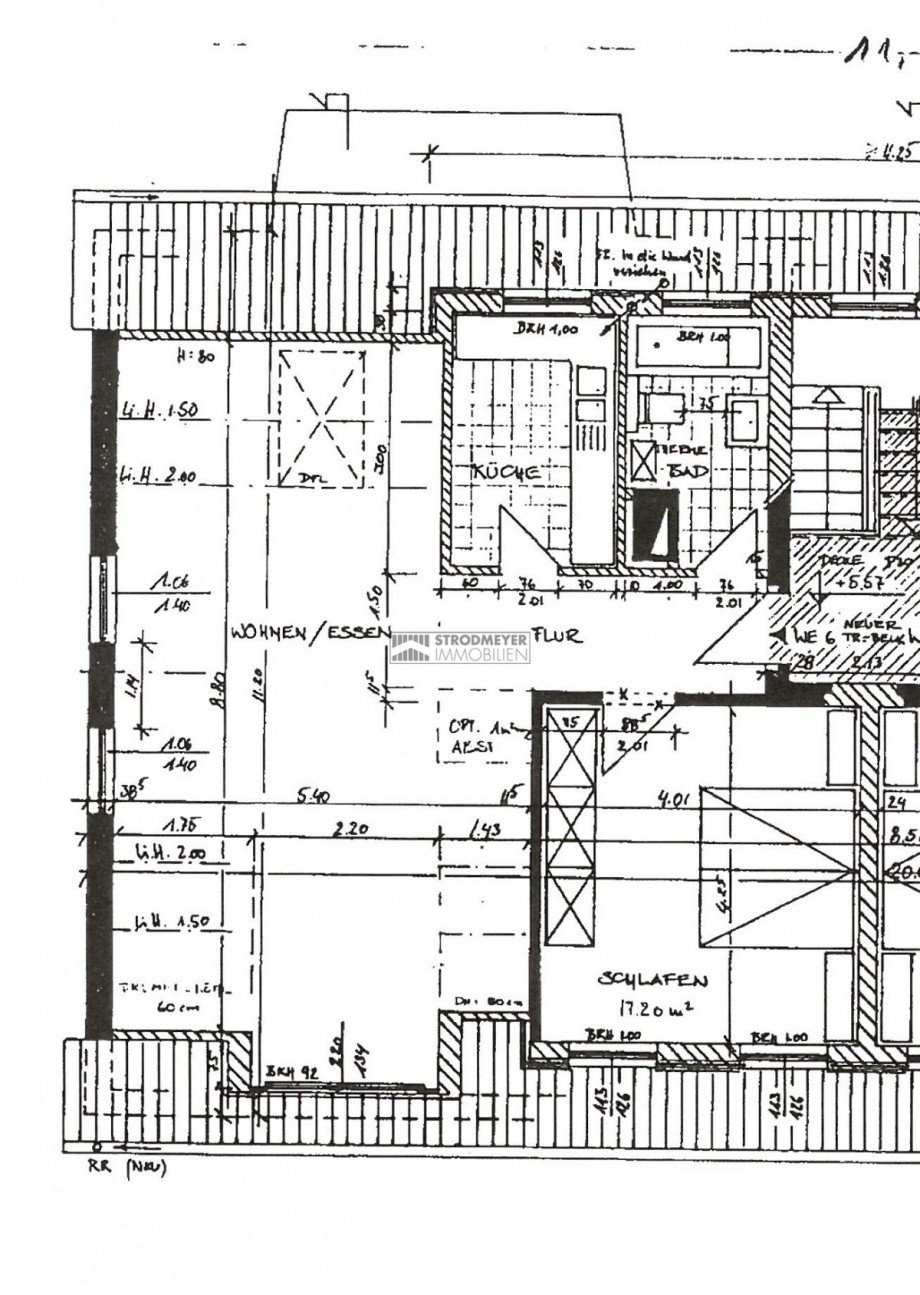 Grundriss Dachgeschosswohnung Dortmund