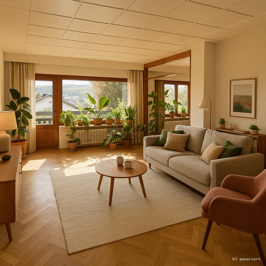 Wohnzimmer m�bliert Doppelhaush�lfte Hagen