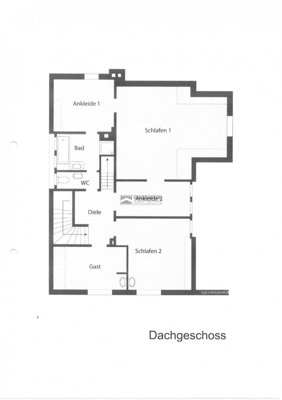 Grundriss Dachgeschoss Einfamilienhaus Hagen