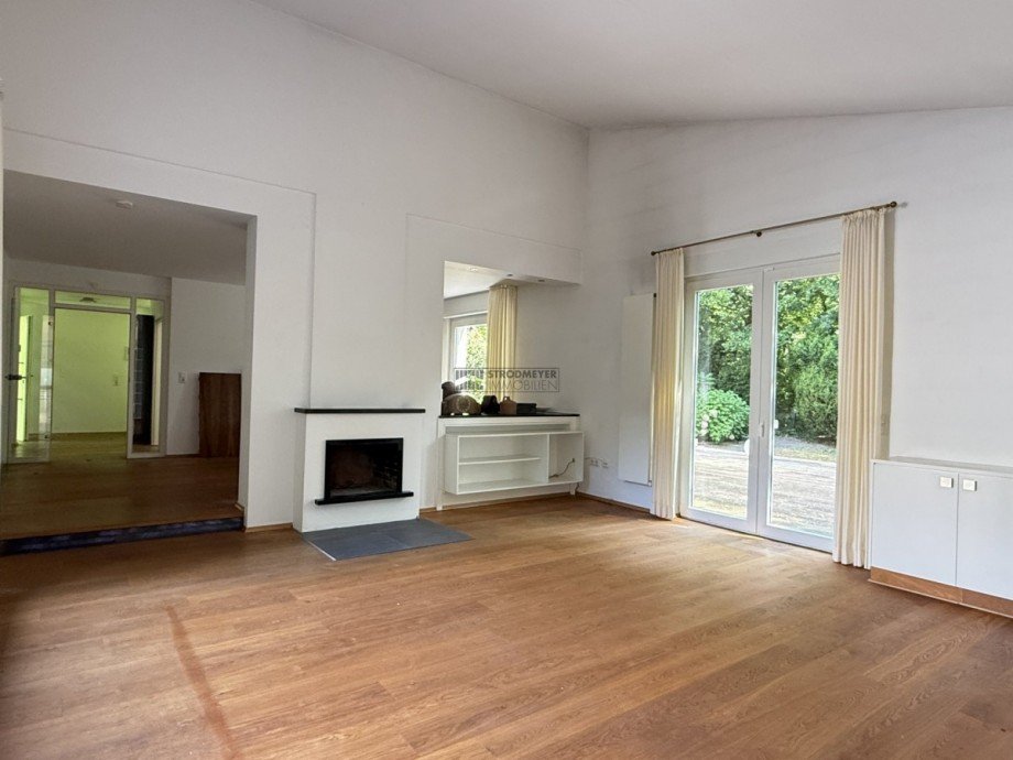 Wohnzimmer mit Kamin Einfamilienhaus Hagen