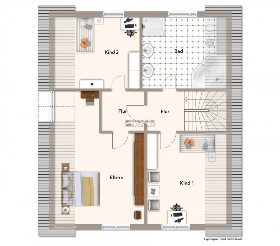 Grundriss Dachgeschoss Einfamilienhaus Herdecke